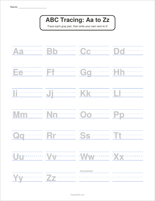 Preview of ABC Tracing: Aa to Zz