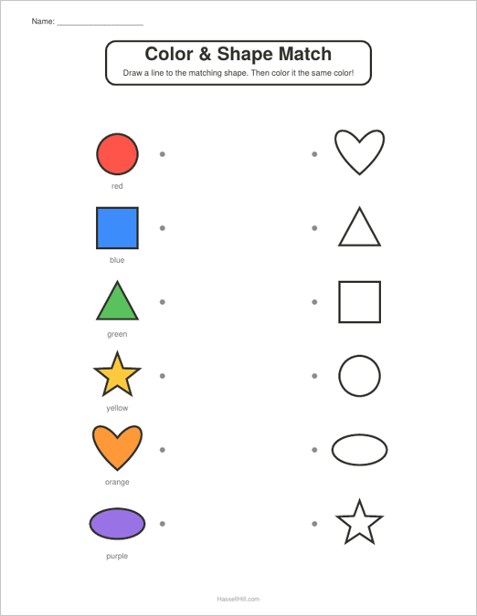 Preview of Color & Shape Match